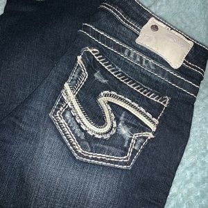 Silver Boot Cut Jeans